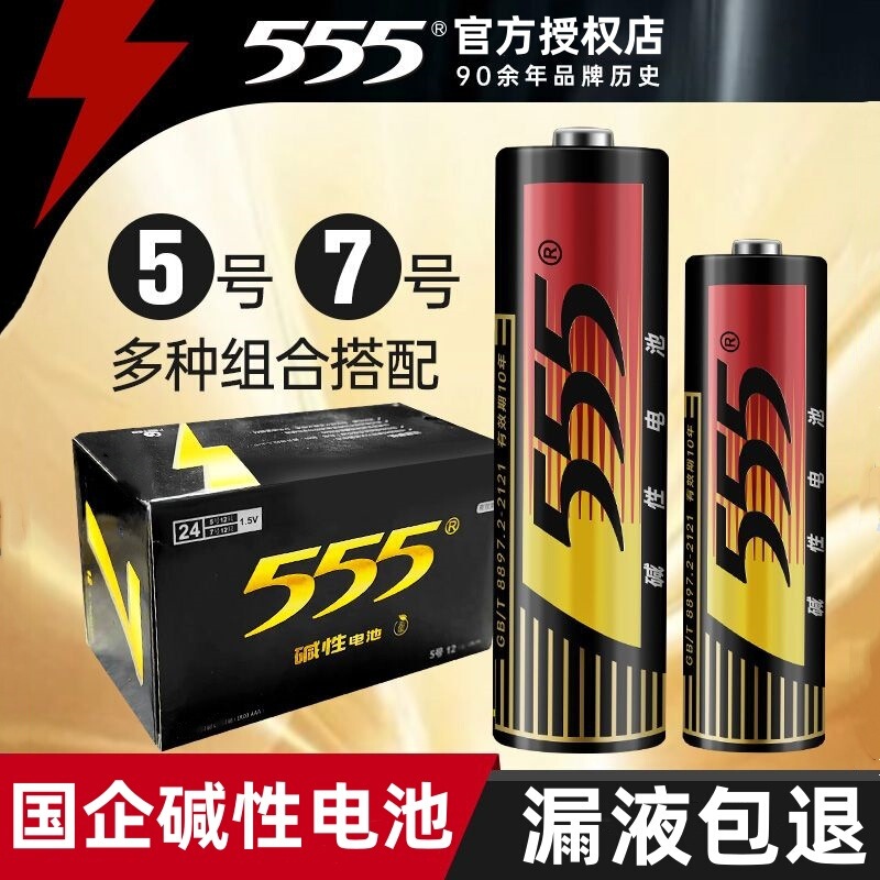 Wholesale 555 brand No.5 No.7 alkaline dry battery 1.5V toy mouse smart lock sphygmomanometer remote control LR6