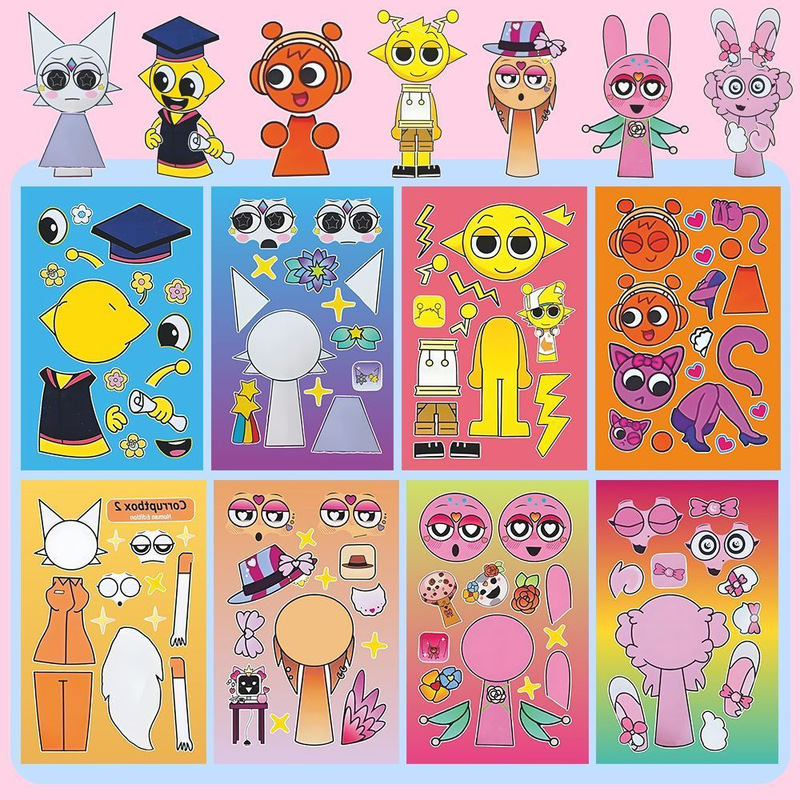 New Rhythm Box Couple Stickers Children's Educational Dress-Up Stickers Sprunki High-Value DIY Reward Stickers New Rhythm Box Couple Stickers Children's Educational Dress-Up Stickers Sprunki High-Value DIY Reward Stickers