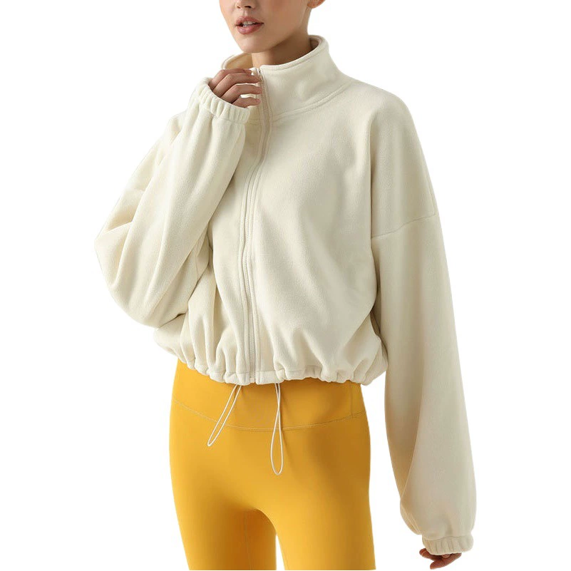 Осенняя и зимняя куртка йоги утолщенный воротник ягненка