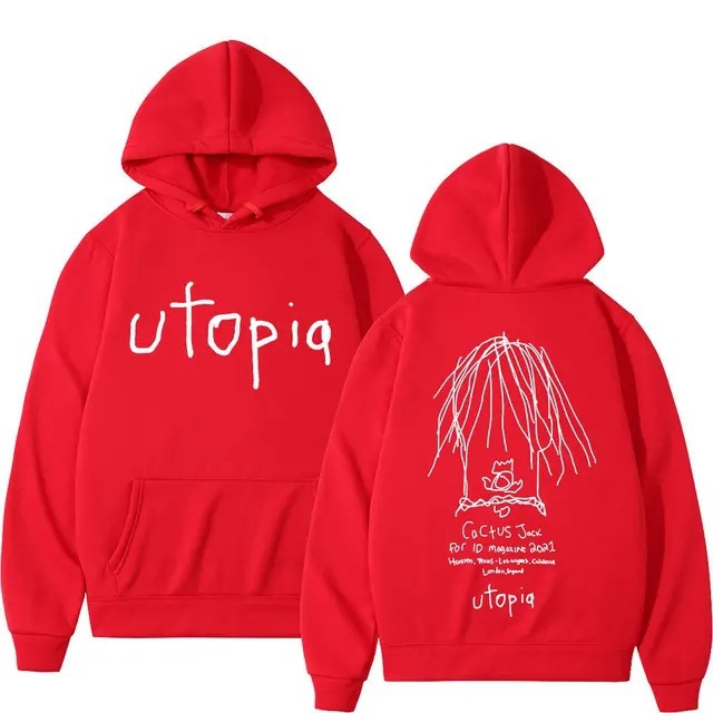 Rapper Cactus Jack Utopia Graphic Hoodie Men Women Fashion n