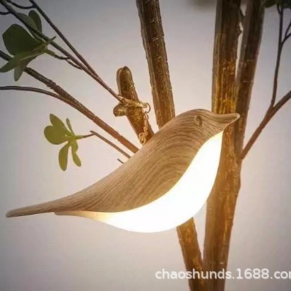 Creative Magpie Aroma LED Car Decorative Light Bedroom Bedside Bird Night Lamp Charging Touch Atmosphere Desk Lamp