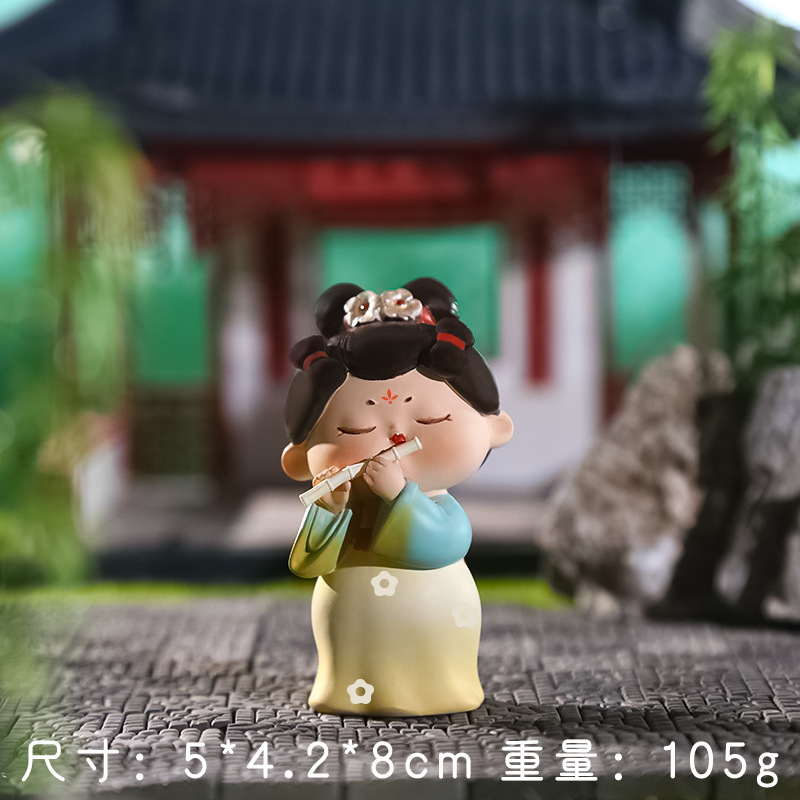 古代スタイルの美女唐宮殿風小さな不倒翁の女の子の装飾品、書斎と寝室の装飾品、工場直販|undefined