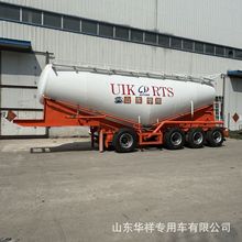 散装水泥罐车半挂车 工厂直销粉尘物料运输散装水泥罐车