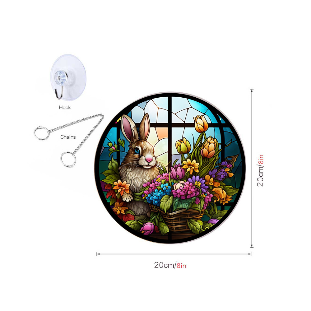 95g Weight pendant Home Textiles & Decor Type Acrylic Material Easter Festival Rabbit Pattern Casual, Elegant, Classical Style Easter Casual Elegant Classical Rabbit Arylic Party Supplies Decorations 45