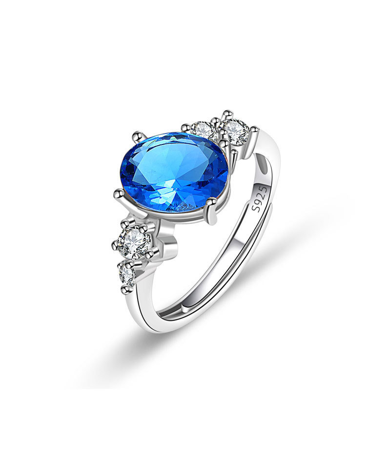 925 Sterling Silver Material 925 Sterling Silver High Carbon Diamond Geometric Open Rings 925 Sterling Silver Rings