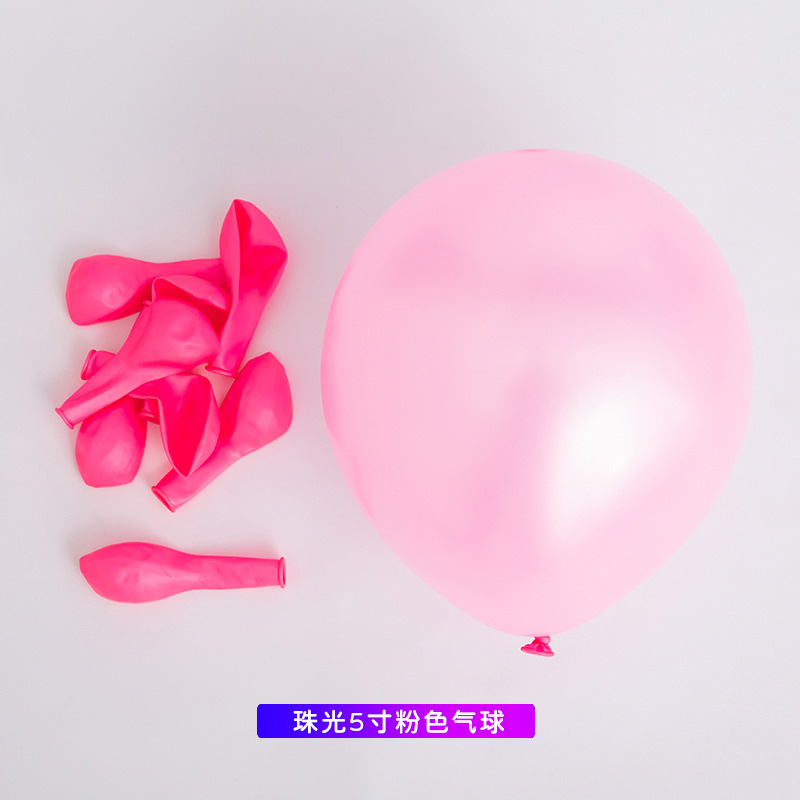 Rosa perlado de 5 pulgadas (100)