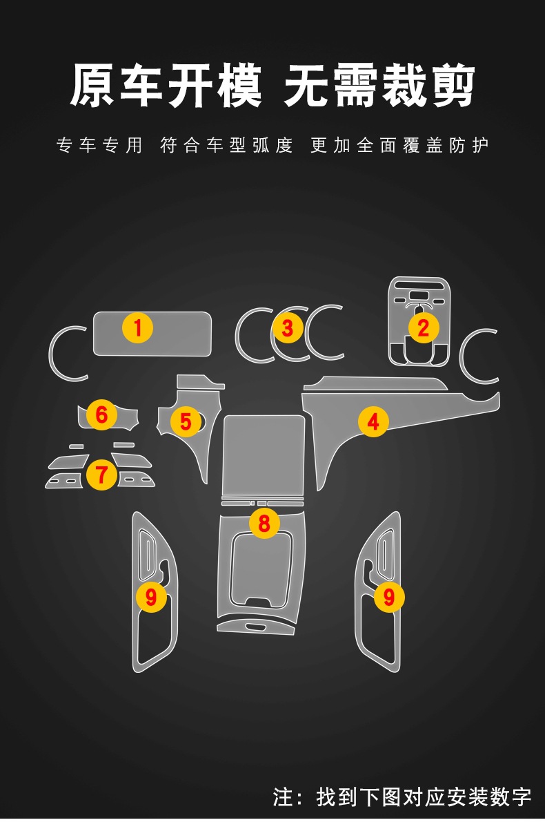 23-25 Mercedes-Benz Cle260/300 Special Screen Central Control Interior Car Modification Transparent Tpu Protective Film