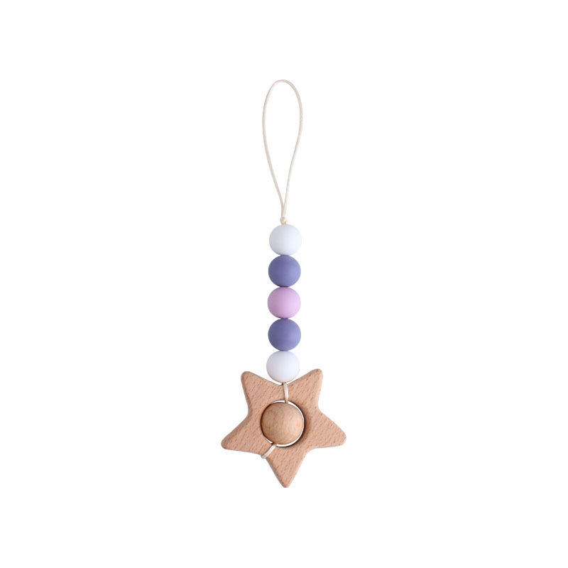 Creativo DIY nuevo Haya estrella de cinco puntas juguete colgante contraste color silicona estrella llavero colgante bolsa colgante