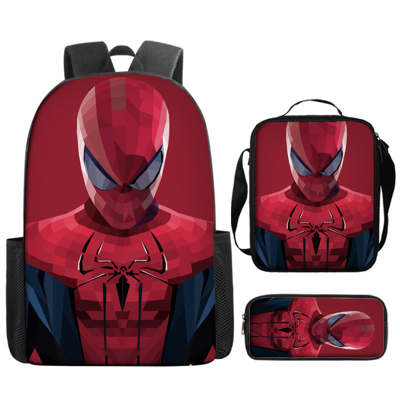 Cross-border nuevo Marvel Spider-Man mochila de estudiantes de primaria y secundaria mochila de dibujos animados de gran capacidad mochila de almuerzo