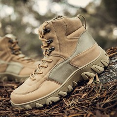 Cross-border large size 2022 spring and autumn new style mid-heel tactical boots outdoor desert work boots camouflage hiking boots men's shoes 
