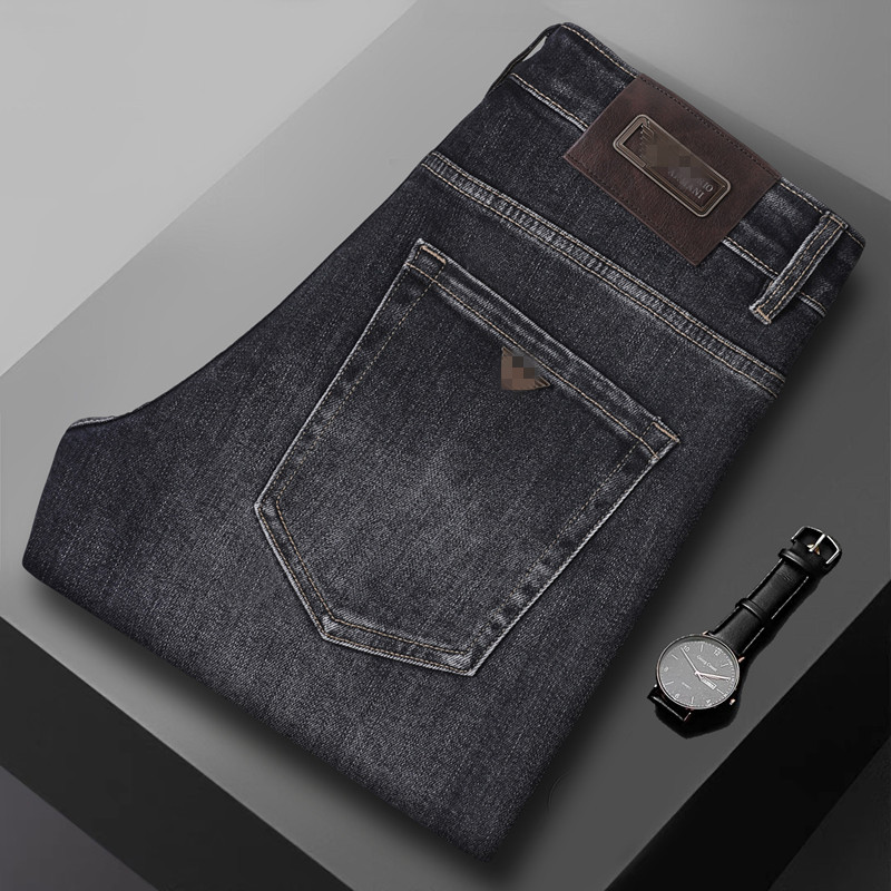 European High-Quality Autumn and Winter Men's Slim Straight-Leg Stretch Jeans, Popular Cross-Border Export Item European High-Quality Autumn and Winter Men's Slim Straight-Leg Stretch Jeans, Popular Cross-Border Export Item