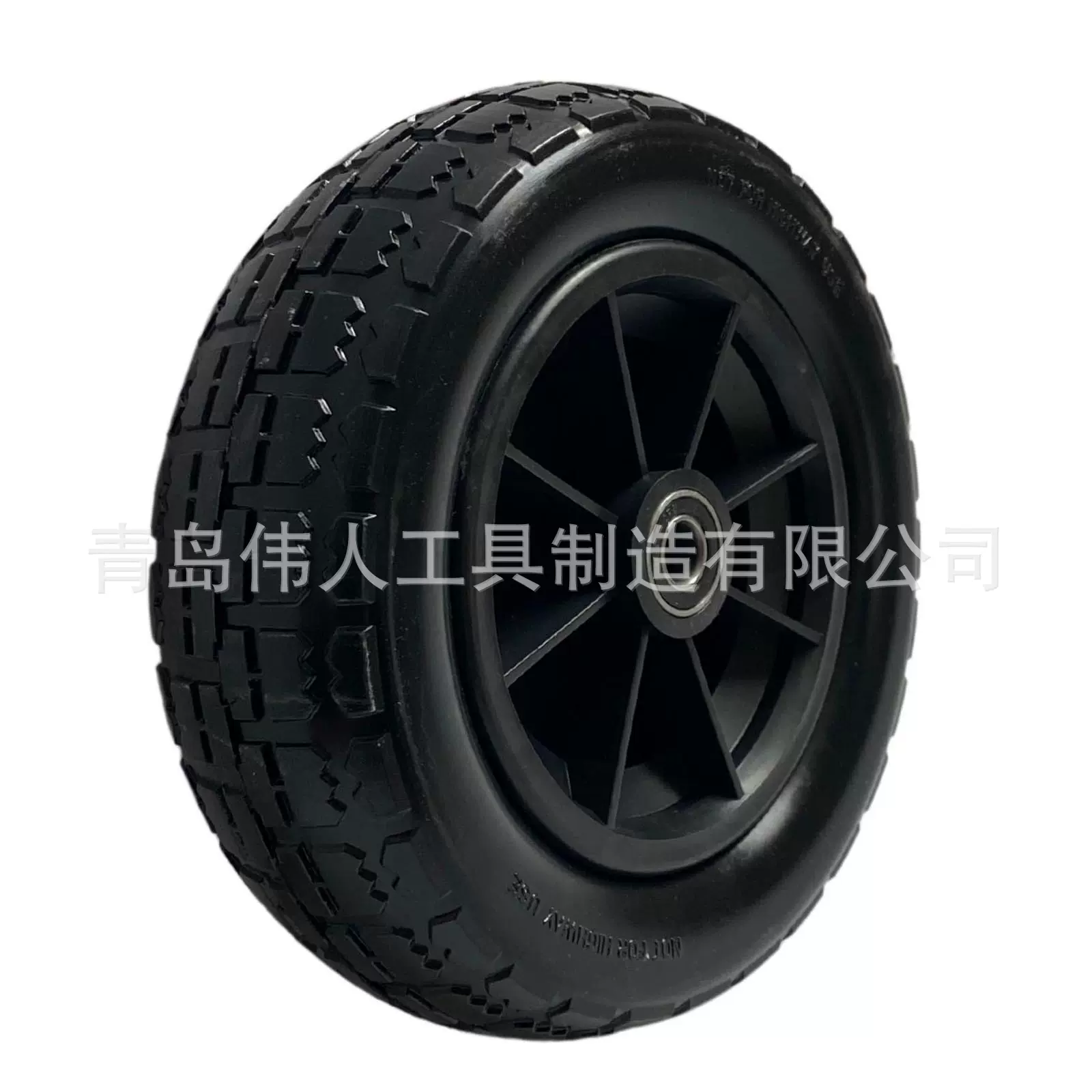 10*3.50-7PU发泡轮 工具车货仓车手推车实心轮 防刺穿聚氨酯轮
