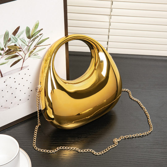 Cross-border Acrylic Dinner Bag Dumpling Bag Underarm Bag Fashion High-end All-match Chain Shoulder Crossbody Handbag