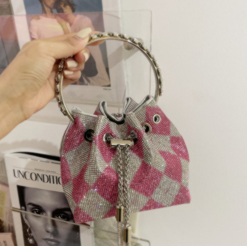 2024 Holy Crane Wish AliExpress Amazon Lazada Smiling Water Drill Lady Handbag Full Drill Crossbody Bag