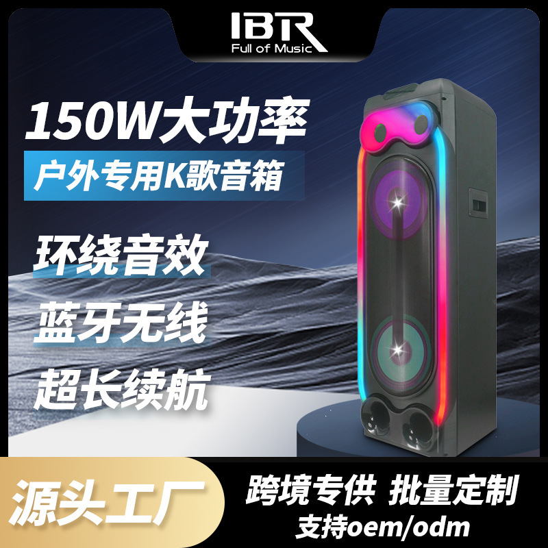 IBR デュアル 12inch ステージパフォーマンスオーディオ マイク付き カラオケ Bluetooth パーティー 結婚式スピーカー 重低音ステレオ|undefined