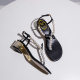 [Spot] a generation of hair Pearl sandals women's summer toe thick heel flip-flops