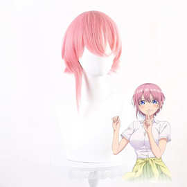 留林五等分的花嫁 新娘 中野一花 cosplay假发 粉色短发 动漫假发