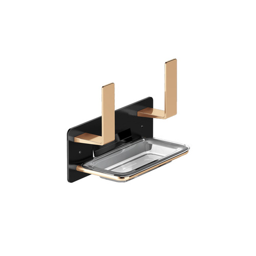 Space aluminum wall-mounted cutting board rack with water tray black gold kitchen storage rack without punching kitchen pot lid rack