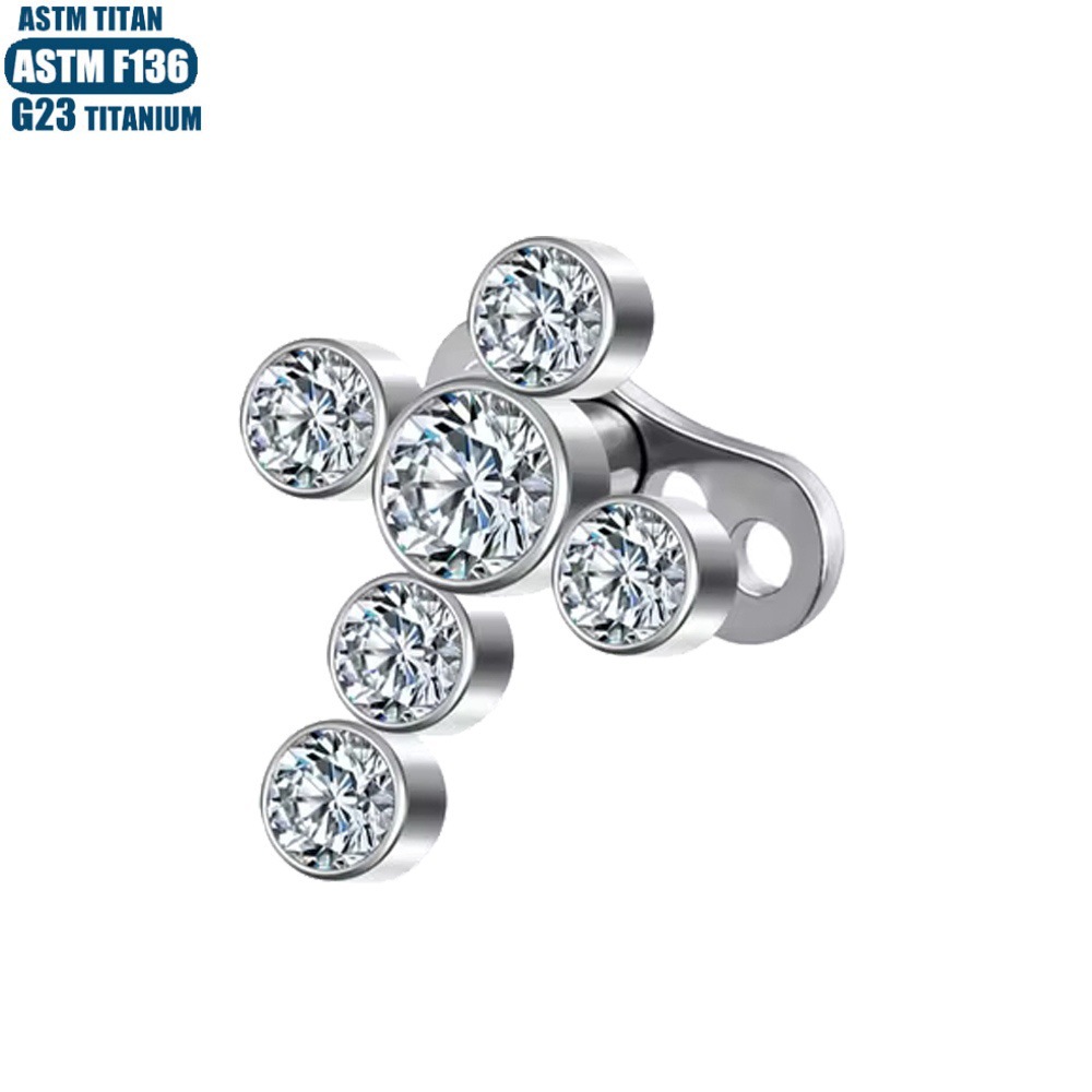 Labret stud lip piercing jewelry styling detail