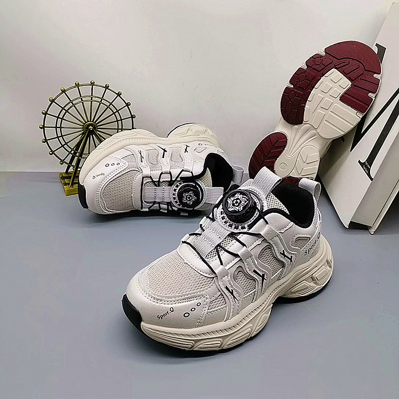 Calzado Deportivo 32-37, 2026, de Cuero Transpirable, Estilo Primavera-Verano, con Cierre de Dial, para Niños y Niñas