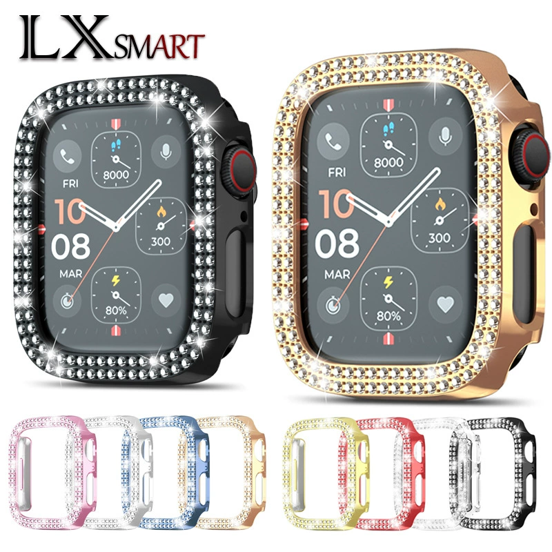 Применимо для Apple Apple watch10 PC двойной бриллиант в одном корпусе для часов из закаленного стекла оболочка пленка в одном защитном чехле