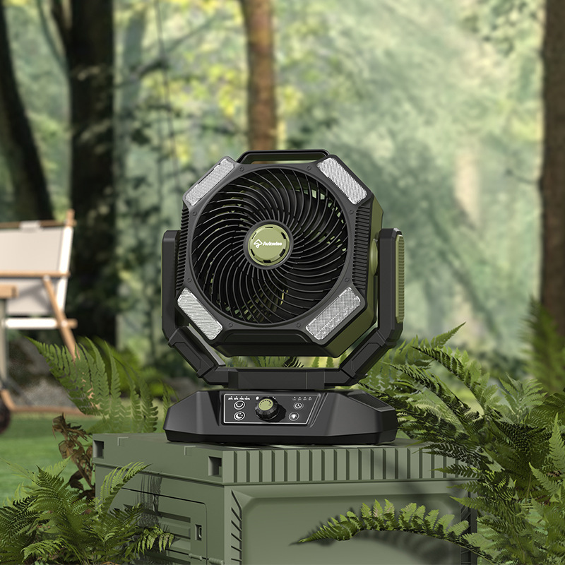Ventilador Portátil para Camping Recargable, Oscilante y 3 Velocidades para Exteriores image 3