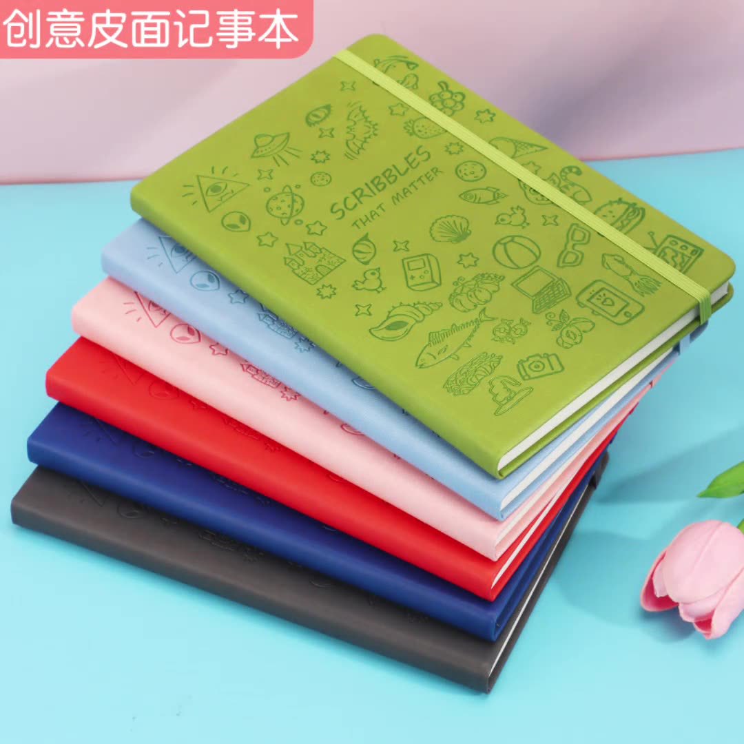 A5 cuaderno lindo cuaderno personalizado cuaderno de mano con cuaderno de notas al por mayor cuaderno de dibujos animados sello