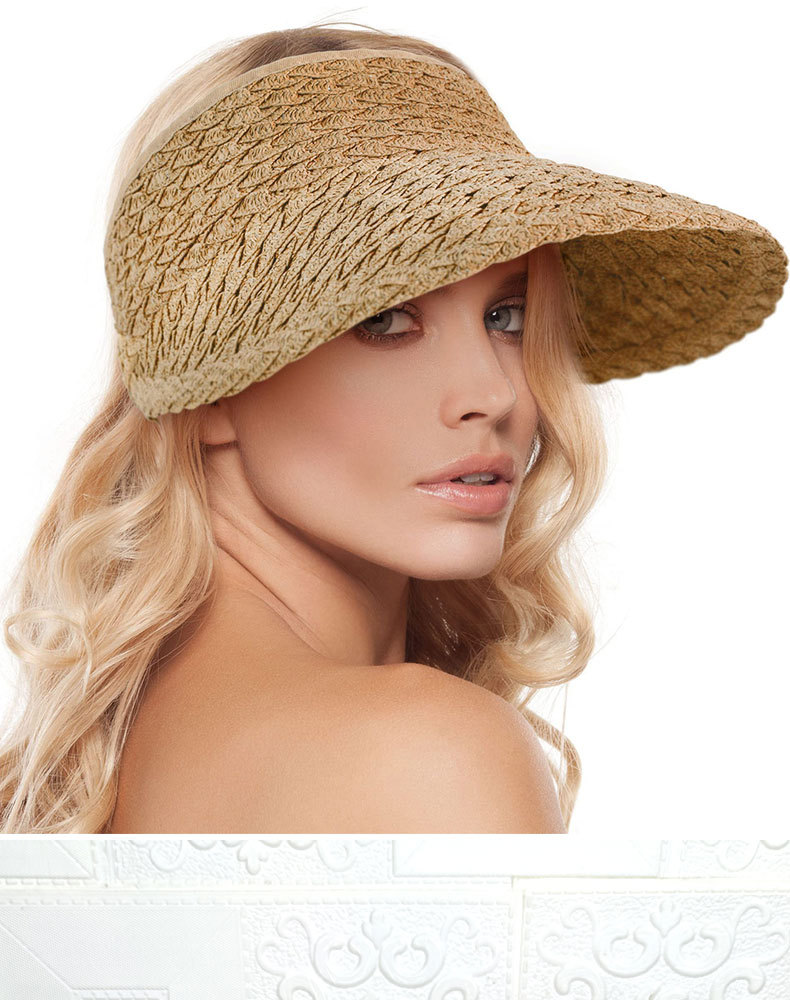 Mujeres Casual Color Sólido Grandes Aleros Sombrero Para El Sol display picture 1