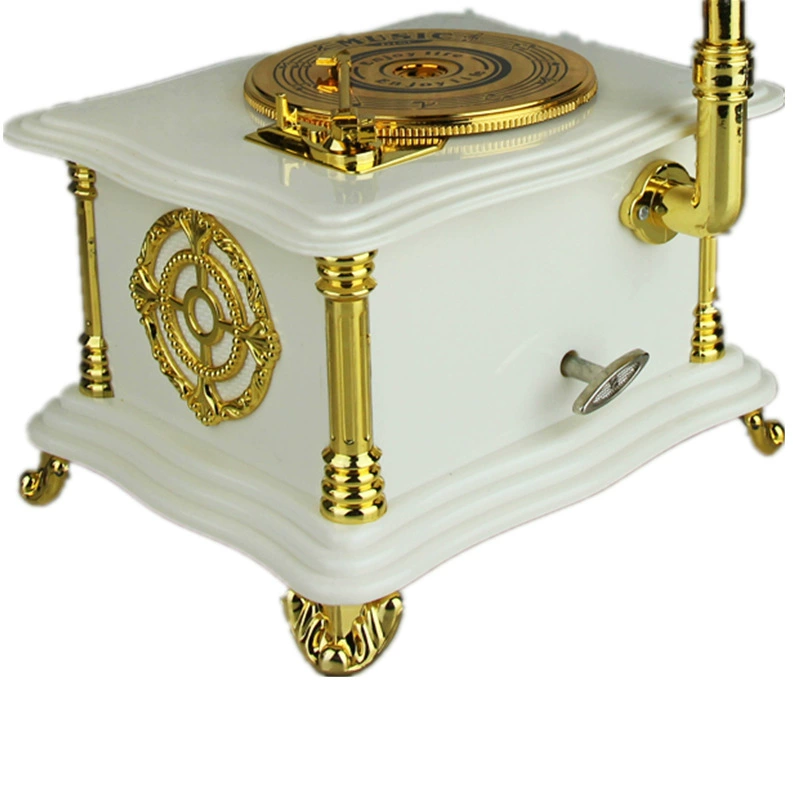 Wooden retro music box, wholesale, nostalgia, Birthday gift