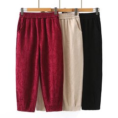 民族風ジャカードの新型ハーレムパンツ2025春のファッション高腰百合灯籠ズボン大根ズボン
