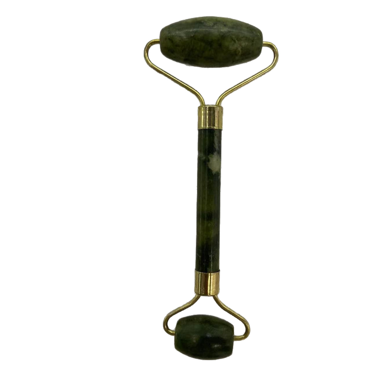 Rodillo de jade, juego de dos piezas, masajeador facial, tabla de raspado, jade del sur, aleación de zinc, masaje lifting, cuidado natural de la piel