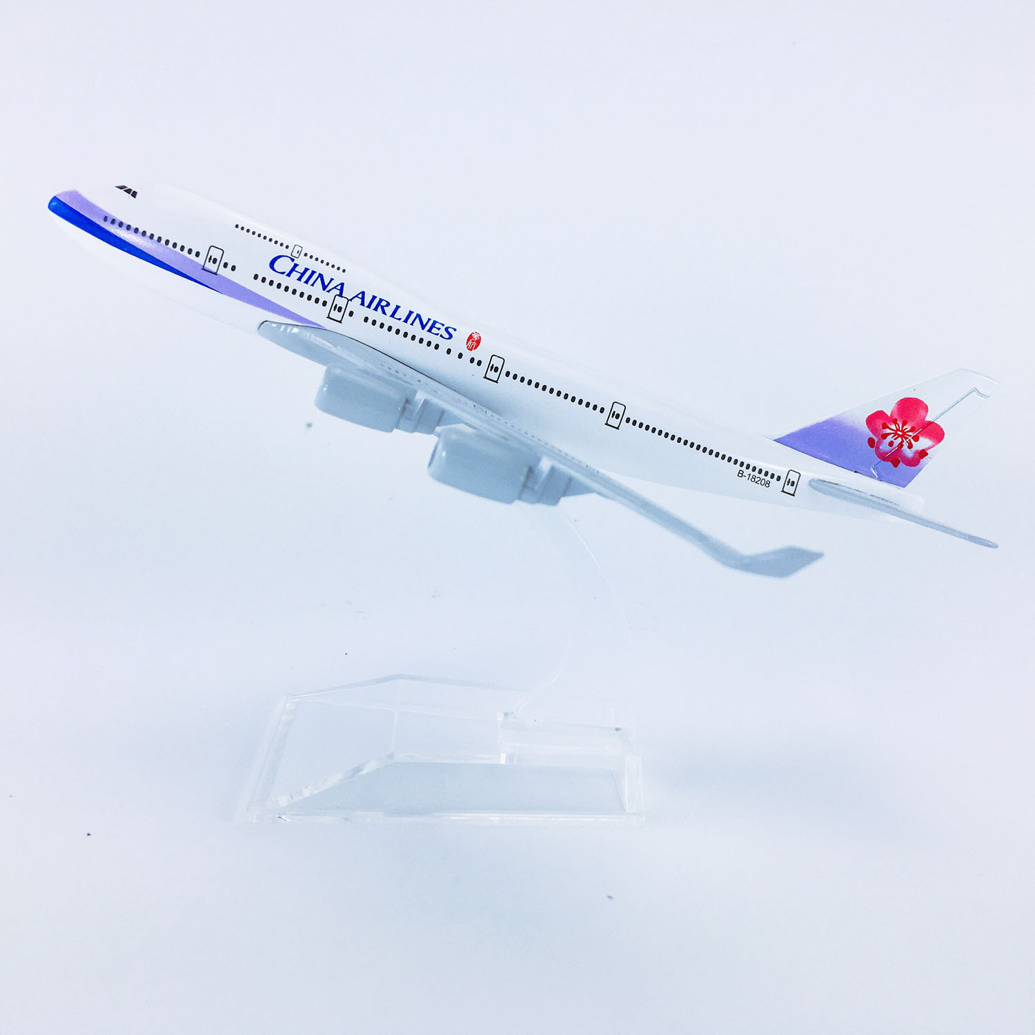 Simulación de aleación de 16cm modelo de vuelo modelo de avión Taiwán China Airlines B747 - 400 Taiwán China Airlines