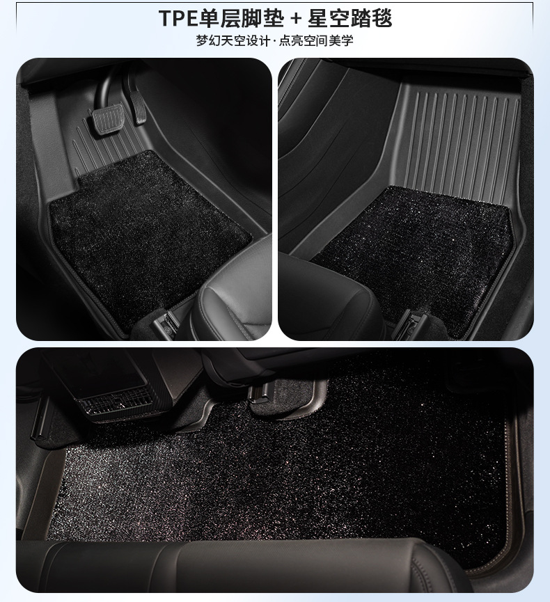 Suitable for the New Modely/3 Injection-Molded Floor Mats, Tesla Car Accessories, Tpe Floor Mats, Front and Rear Trunk Mats