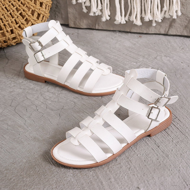 Women's Roman Style Solid Color Round Toe Roman Sandals display picture 22