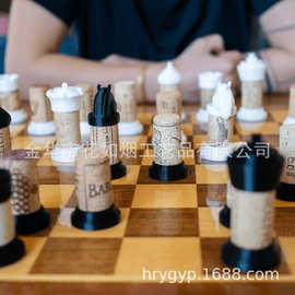 跨境瓶盖造型国际象棋棋子 创意回收风棋类配件（不含棋盘）