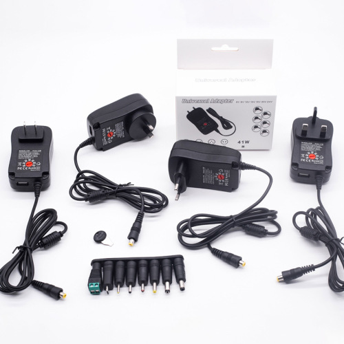 41W6-24V adjustable voltage power supply 15V18V20V24V multi-function adapter AC DC power supply European regulations