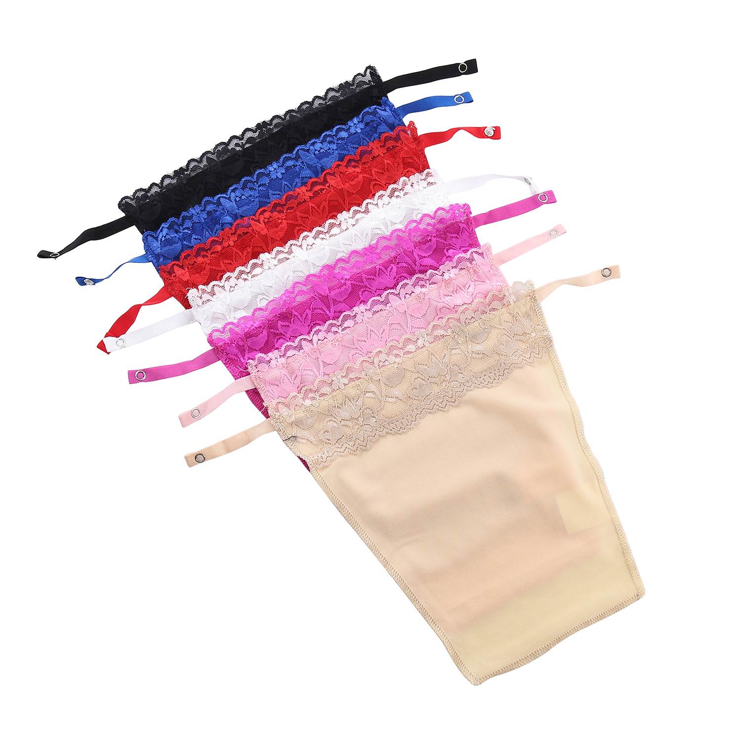 Una pieza anti-exposición tubo cubierta superior tela ropa interior base cubierta de pecho envuelto cubierta tela cuello V artefacto encaje pecho pegatinas
