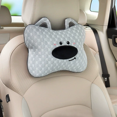 car seat pillow cartoon car | Headrest - big-nosed-dog-1-headrest