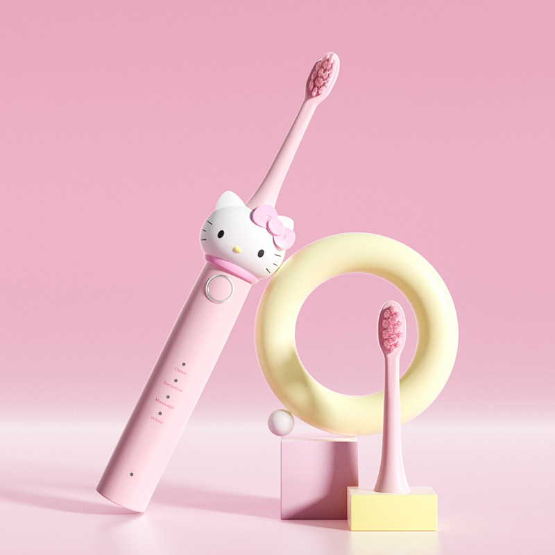 Yimi Sanrio 전동 칫솔 성인 충전식 자동 사운드 웨이브 고급 부드러운 헤어