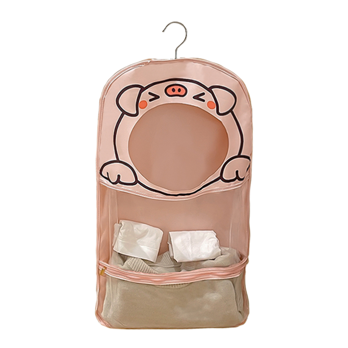 Nueva ropa interior de dibujos animados, calcetines, bolsas colgantes, bolsas de almacenamiento de gran capacidad, bolsas de red, armario colgantes