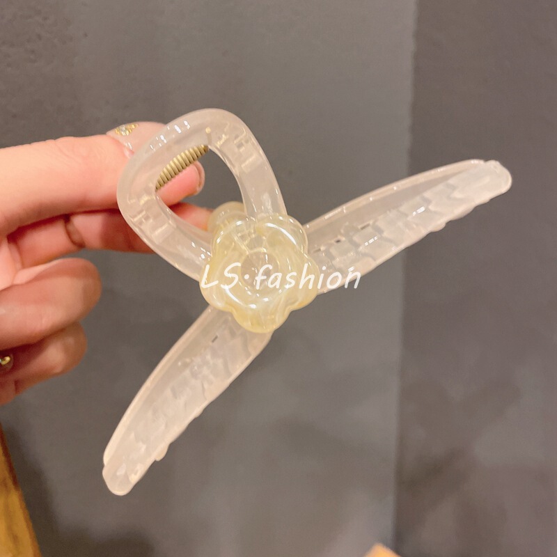 韩系可爱卡通蝴蝶结发夹女后脑勺盘发抓夹大号高级感百搭发卡发饰|undefined