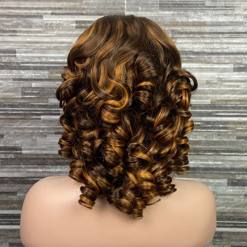 Bouncy Loose 5x 5 Lace Front Human Hair Wig Headgear