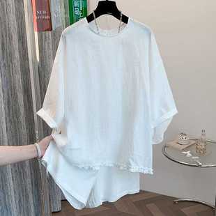 Real Shot of Ready-Made Summer Clothes, Lazy Style Linen Suit, Elegant and Decent Shorts and Tops, a Complete Set of Women's Two-Piece Suits