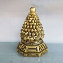 黃銅元寶塔聚寶盆擺件鑄造工藝品銅像動物銅雕金山