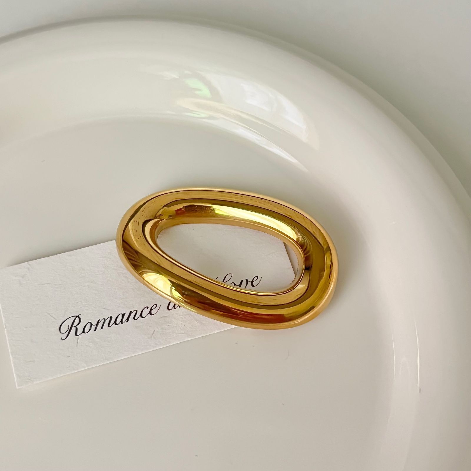 5#골드 O 브로치