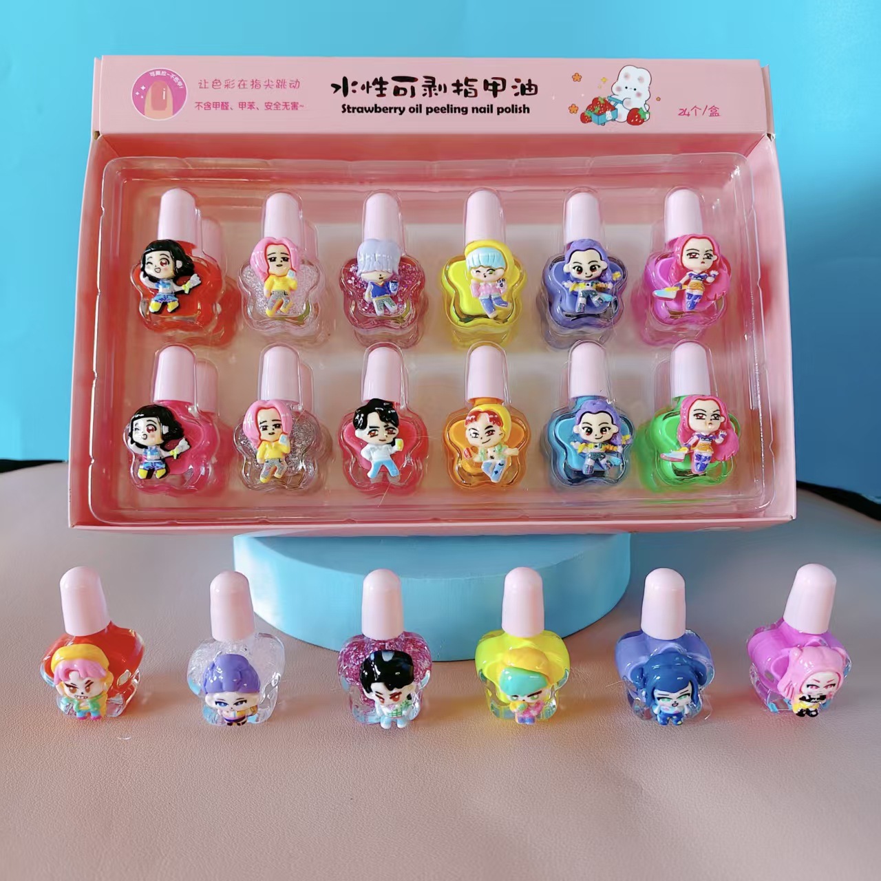Juego de Esmaltes de Uñas Pelables para Niños A Base de Agua, Secado Rápido, Sin Horneado