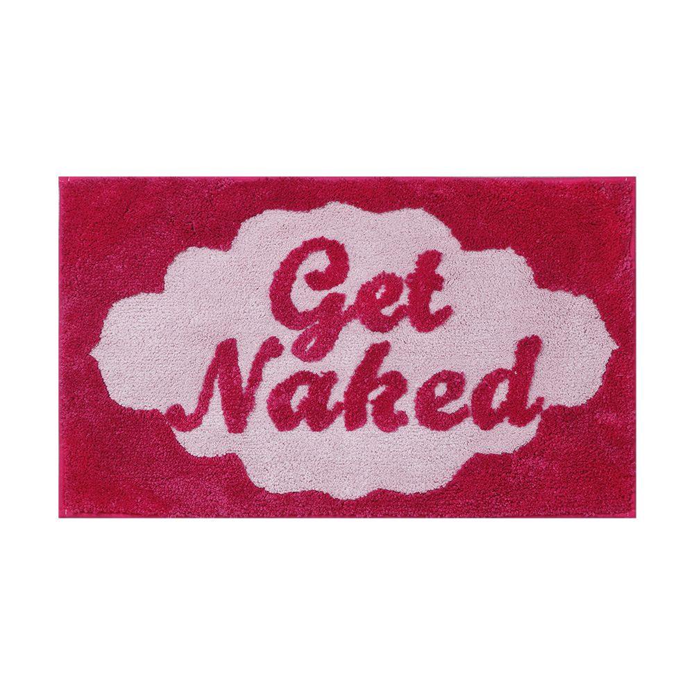 Inglés jacquard letras absorbente alfombra del piso casa puerta Mat hogar flocado piso Mat baño absorbente antideslizante alfombra de baño