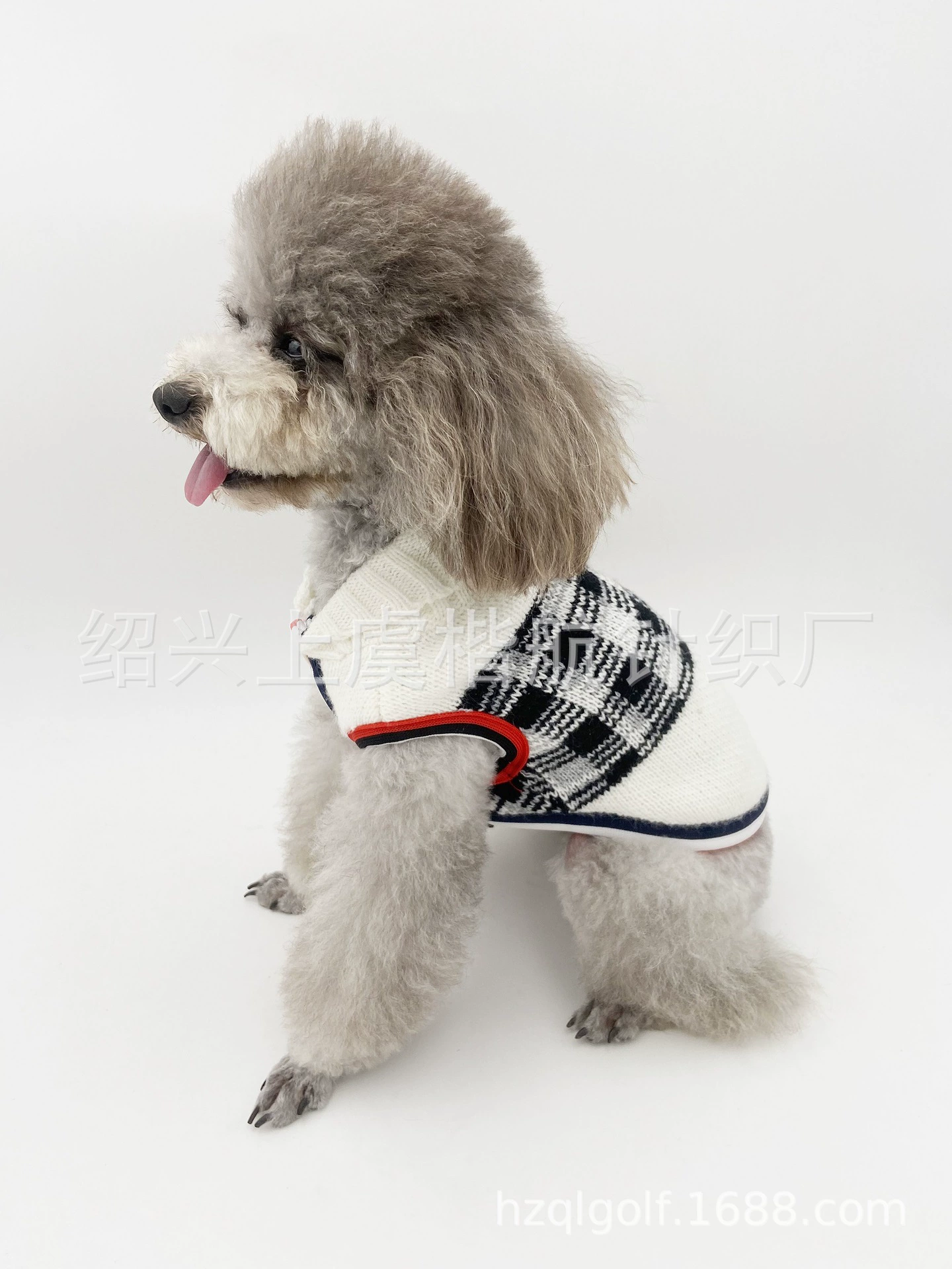 Wan talk клетчатый жаккардовый кардиган серии свитер для домашних животных