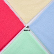 厂家现货32S支涤单面140G针织无弹T恤面料 吸水排汗全涤单面汗布