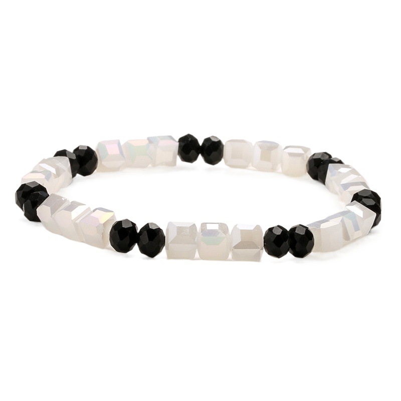 Cruz-frontera Super brillante colorido cristal 6MM cristal cuentas pulsera multi-color cristal cuentas pulsera